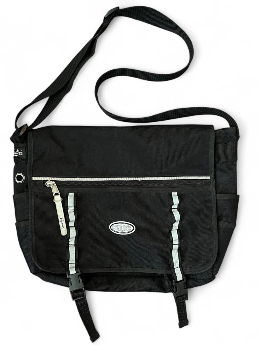 Vintage Candie’s Black Canvas Messenger Bag